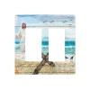 Christ Jesus Cross 2 Gang Double Rocker/Decora Light Switch Cover Decorative Outlet Wall Plate Electrical Faceplate Bathroom Home Bedroom Decor Screwless 4.7" x 4.6 view 1