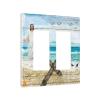 Christ Jesus Cross 2 Gang Double Rocker/Decora Light Switch Cover Decorative Outlet Wall Plate Electrical Faceplate Bathroom Home Bedroom Decor Screwless 4.7" x 4.6 view 2