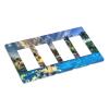 Sea Beach Seascape 4 Gang Quad Rocker Light Switch Cover Plate Decorative Electrical Faceplate for Bathroom Home Bedroom Decorate Jumbo Size Screwless 8.3" x 4.6 view 3
