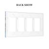 Sea Beach Seascape 4 Gang Quad Rocker Light Switch Cover Plate Decorative Electrical Faceplate for Bathroom Home Bedroom Decorate Jumbo Size Screwless 8.3" x 4.6 view 4