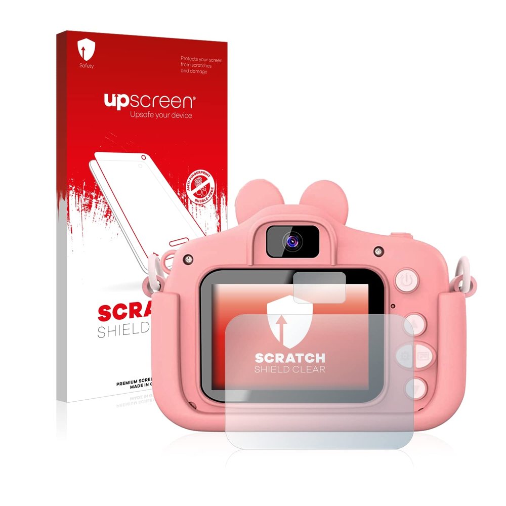 upscreen Scratch Shield Screen Protector compatible with Gofunly Childrens Digital Camera - HD-Clear, Anti-Fingerprint