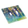 Green Blossom Wildflower 2 Gang Toggle Light Switch Cover Decorative Double Device Wall Plate Colored Flowered Spring Boho Floral Weeping Leaf Dual Electrical Faceplate 5" x 4.9 Oversized view 3