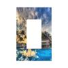 Sea Beach Seascape 1 Gang Rocker/Decora Outlet Light Switch Wall Plate Cover Faceplate Decorative Electrical for Bathroom Home Living Room Bedroom Decorate 5" x 3 view 1