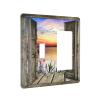 Sunset Beach 2 Gang Single Toggle/Rocker Combination Light Switch Cover Decorative Wall Plate Electrical Faceplate for Home Country Dorm Decorate Large Size 4.5" x 4.5 view 2