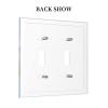 Sea Beach Seascape 2 Gang Double Toggle Light Switch Cover Decorative Wall Plate Electrical Faceplate for Bathroom Home Bedroom House Decor 5" x 4.9 Oversized view 4