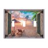 Tropical Summer Beach Sunset 3 Gang Triple Toggle Light Switch Wall Plate Cover Decirative Electrical Faceplate Switchplate for Bathroom Home Decorate 6.7" x 4.8 Large Jumbo Size view 1