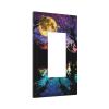 Lake Fantasy Full Moon 1 Gang Decorator/GFCI Light Switch Cover Decorative Single Rocker Outlet Wall Plate Nature Moonlight Stars in Starry Night Sky Forest Trees Galaxy view 2