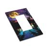 Lake Fantasy Full Moon 1 Gang Decorator/GFCI Light Switch Cover Decorative Single Rocker Outlet Wall Plate Nature Moonlight Stars in Starry Night Sky Forest Trees Galaxy view 3