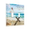 Christ Jesus Cross 2 Gang Double Toggle Light Switch Cover Decorative Wall Plate Electrical Faceplate for Bathroom Home Bedroom House Decor 5" x 4.9 Oversized view 2