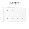 Tropical Summer Beach Sunset 4 Gang Light Switch Cover Decorative Quad Toggle Wall Plate Decorative Electrical Faceplate for Bathroom Home Bedroom Decorate Large Size 8" x 4.5 view 4