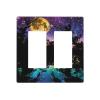 Mountain Moon Starry 2 Gang Double Rocker/Decora Light Switch Cover Decorative Outlet Wall Plate Electrical Faceplate Bathroom Home Bedroom Decor Screwless 4.7" x 4.6 view 1