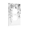 Black and White Eucalyptus Grey Leaves 1 Gang Electrical Outlet Covers Decorative Single Receptacale Device Plug Socket Wall Plate Botanical Nature Plant with Floral Bedroom Bathroom Decoration view 2