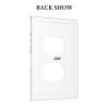 Black and White Eucalyptus Grey Leaves 1 Gang Electrical Outlet Covers Decorative Single Receptacale Device Plug Socket Wall Plate Botanical Nature Plant with Floral Bedroom Bathroom Decoration view 4