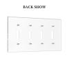 Mountain Starry Moon 4 Gang Light Switch Cover Decorative Quad Toggle Wall Plate Decorative Electrical Faceplate for Bathroom Home Bedroom Decorate Large Size 8" x 4.5 view 4