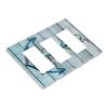 Nautical Anchor 3 Gang Triple Rocker/Decora Light Switch Wall Plate Cover Decorative Electrical Faceplate for Bathroom Home Living Room Bedroom Decor Screwless 6.57" x 4.65 view 3