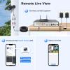 Hiseeu HD 5MP Analog/AHD/CVI/XVI 2560 TVL Wired Security Camera Outdoor for 5MP Analog Surveillance Dvr Kits, IP 66 Waterproof, Clear Night Vision up to 60ft, Remote Access view 2