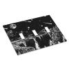 Mountain Moon Stars 3 Gang Triple Toggle Light Switch Cover Decorative Wall Plate Black and White Art Starry Night Nebula Electrical Switchplate Faceplate for Bedroom Living Room Dorm Decor view 3