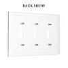 Mountain Moon Stars 3 Gang Triple Toggle Light Switch Cover Decorative Wall Plate Black and White Art Starry Night Nebula Electrical Switchplate Faceplate for Bedroom Living Room Dorm Decor view 4
