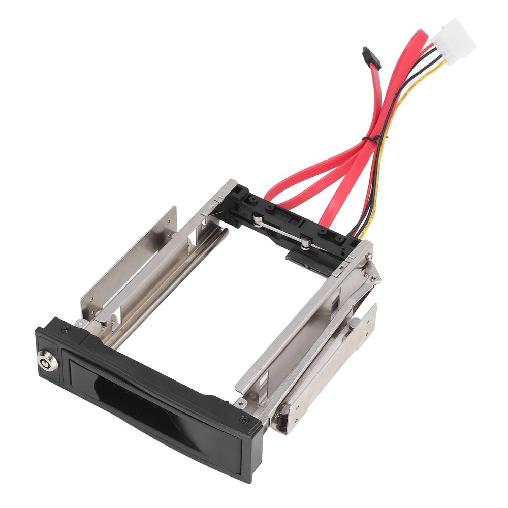 5.25 Inch Trayless Mobile Rack, 3Gbps Stainless Steel Internal SATA Hard Drive Mobile Rack for 3.5" SATA III HDD into 5.25 Inch PC Bay