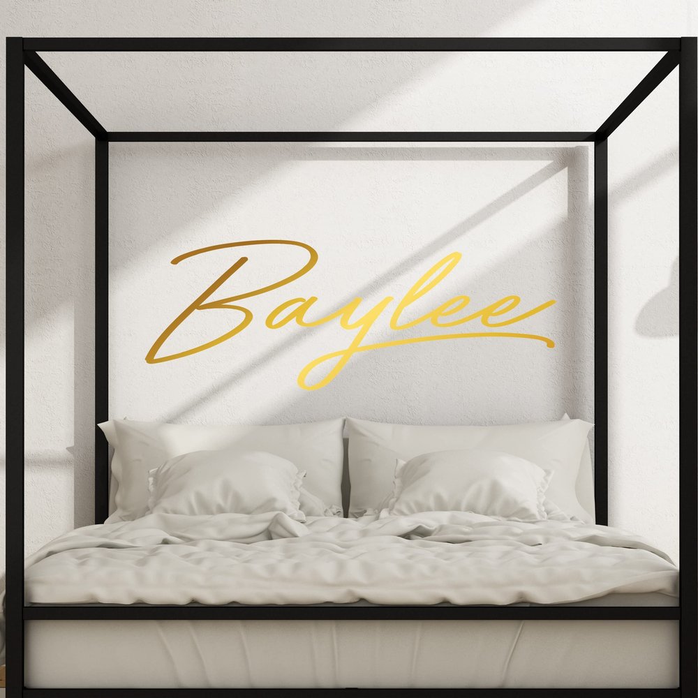 Name Wall Decal Sticker Custom Name Wall Decal Girls Room Boys Room (351) - Personalized Name Wall Decal Nursery Decal - Baby Monogram Vinyl Wall Art (42" Wide x 16" high)