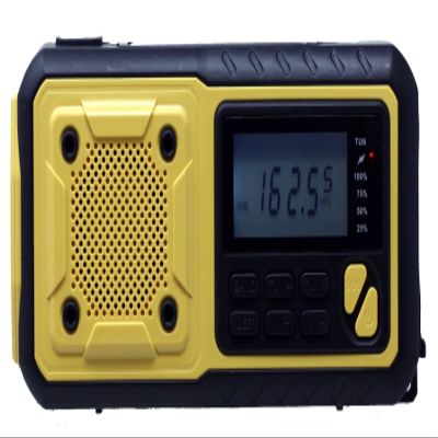 Kaito Voyager KA368 Digital Emergency Radio - AM/FM NOAA Weather Alert 4-Way Powered Solar Crank Radio Receiver with LED Flashlight and USB 4,000 mAh Mobile Phone Charger (Yellow)