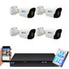 GW Security 8 Channel NVR UltraHD 12MP 6K Face/Human/Vehicle Detection PoE Security Camera System with 4 x 6K 12MP IP Microphone Outdoor/Indoor Smart AI Bullet Cameras, Color Night Vision view 1