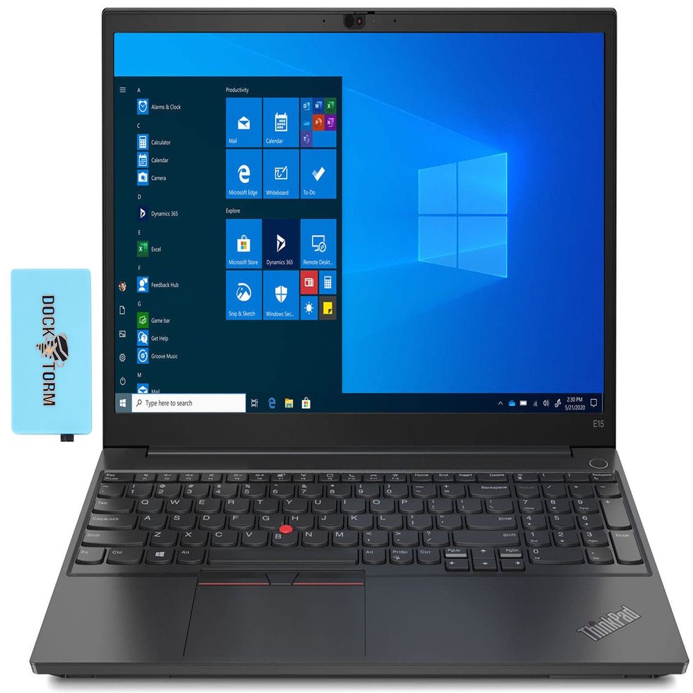 Lenovo ThinkPad E15 Gen 2 15.6" 60Hz Full HD Home & Business Laptop (Intel i5-1135G7 4-Core, 8GB RAM, 1TB SSD, Intel Iris Xe, WiFi 6, Bluetooth 5.0, Webcam, Win 11 Pro) with Hub