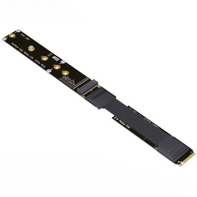 QJJ 4.0 M.2 Key-M NVMe 180 Degree Splint Vertical Extension Cables (25cm, R44SF 4.0)