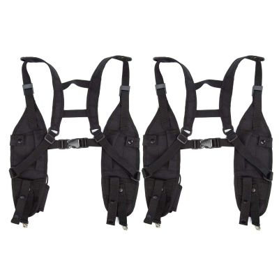 2 Pack Radio Shoulder Harness Holster Chest Holder Universal Vest Rig for Police Firefighter Two Way Radio Search Rescue Essentials