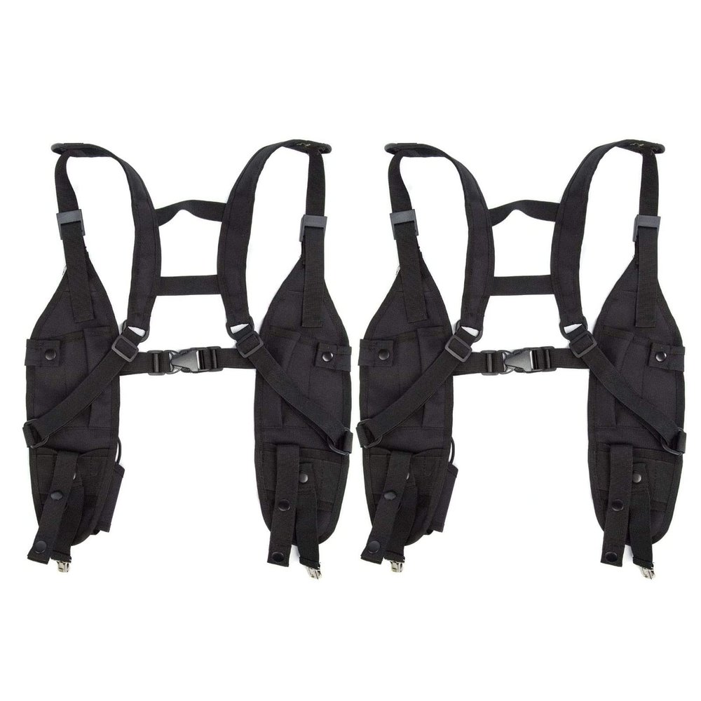 2 Pack Radio Shoulder Harness Holster Chest Holder Universal Vest Rig for Police Firefighter Two Way Radio Search Rescue Essentials