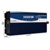 3000W Pure Sine Wave Power Inverter DC 24V to AC 110V, Car Power Converter with Digital LED Display for Car RV Boat Home Solar System and Emergency (3000W, 24V) view 2