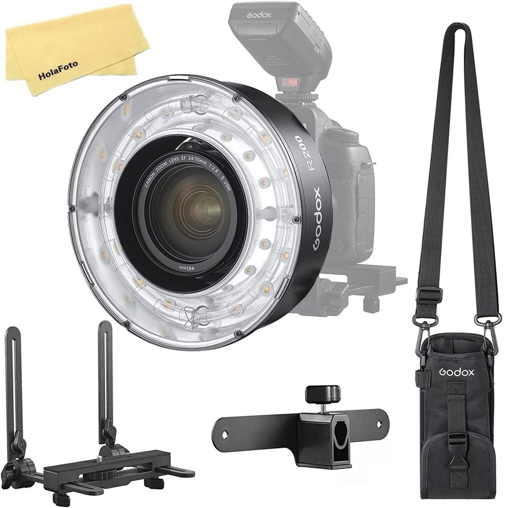 Godox R200 Macro Ring Flash Head for Godox AD200 Pro Godox AD200 Pocket Flash,5800200K 200Ws High Power for Outdoor Portrait Shooting Wedding Shooting,Fashion Photography,Jewelry Photography,Ect