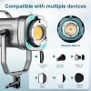 GVM 150W LED Video Light 2700K~7500K RGB Video Light Photography Studio Light Kit with Lantern Softbox & Stand, CRI97+TLCI97 with 8 Lighting Effects+Custom Effects for Outdoor Shoot YouTube Videos view 4