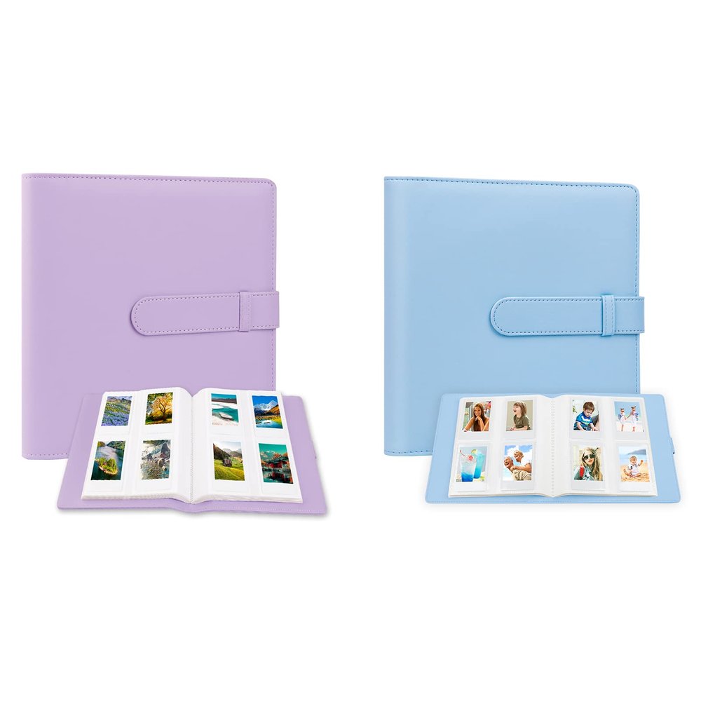 2 Pcs 256 Photos Album for Fujifilm Instax Mini Camera/Polaroid 2x3 Pictures, 2x3 Photo Album Book for Fujifilm Instax Mini 11 9 90 70 40 8 Instant Camera, Polaroid Snap PIC-300 Z2300 Camera