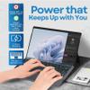 for Surface Pro 11 10 9 8 X Keyboard Replacement Wireless Bluetooth Trackpad Mouse Keypad Case Type Cover Detachable, Pen Holder, Multi-Gestures Touchpad, Slim Design, Quiete Typing, Backlit view 3