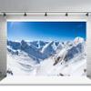 12x10ft Winter Snow Mountain Photography Backdrop White Iceberg Nature Scenery Backdrops Snow Capped Peaks Winter Wonderland Mountain Backdrop Blue Sky Backdrop Photo Shooting Props view 2