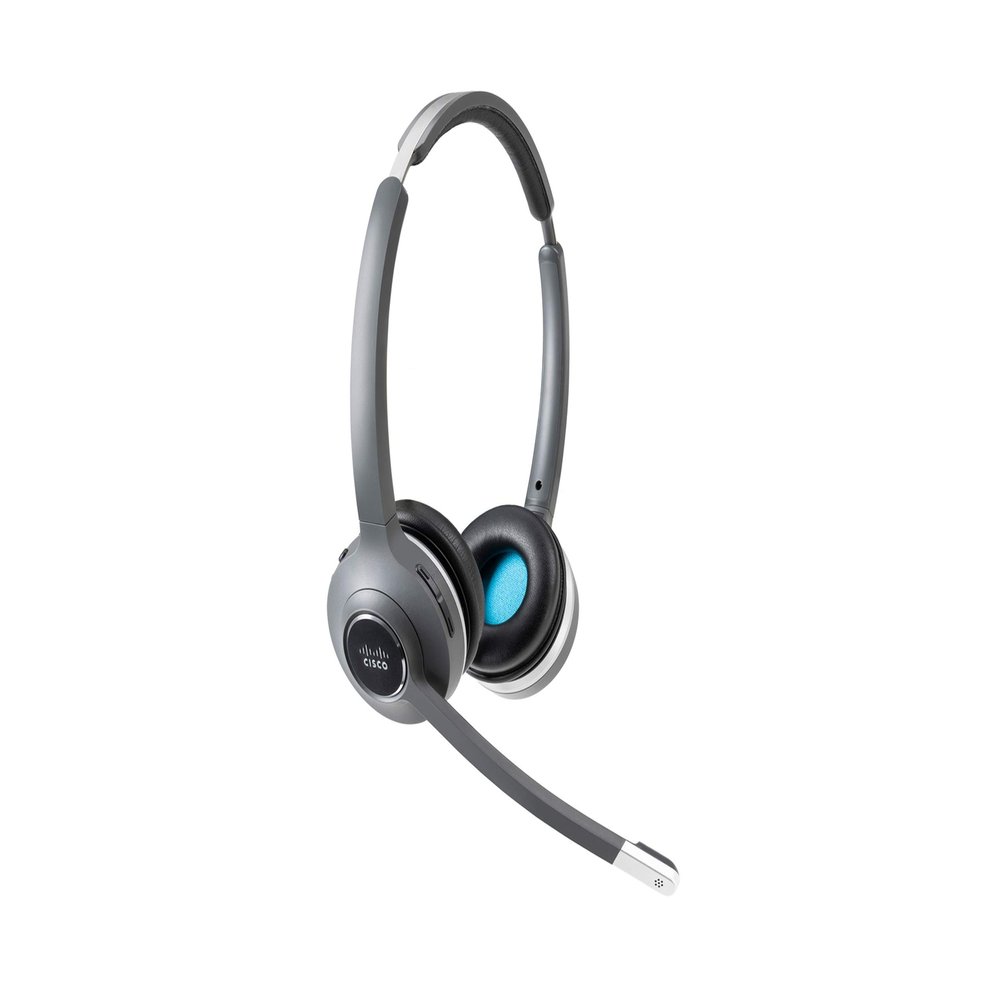 Cisco Headset 562, Wireless Dual On-Ear DECT Headset with Multi-Source Base for US & Canada, Charcoal, 1-Year Limited Liability Warranty (CP-HS-WL-562-M-US=) (Renewed)