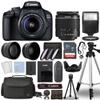 Canon EOS 4000D / Rebel T100 Digital SLR Camera Body w/Canon EF-S 18-55mm f/3.5-5.6 Lens 3 DSLR Kit Bundled with Complete Accessory Bundle + 64GB Flash & More - International Model (Renewed), Black view 1