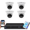 GW Security 8 Channel NVR UltraHD 12MP 4K @30FPS Face/Human/Vehicle Detection PoE Security Camera System with 4 x 12MP IP Microphone Smart AI Dome Cameras, Color Night Vision, Outdoor/Indoor Camera view 1