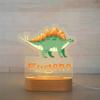 Custom Name Night Light for Kids - Personalized Cartoon Dinosaur Night Light with LED Lighting for Children - Kids Bedroom Nursery Night Light - Personalized It with Your Kid's Name (Stegosaurus) view 1
