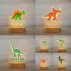 Custom Name Night Light for Kids - Personalized Cartoon Dinosaur Night Light with LED Lighting for Children - Kids Bedroom Nursery Night Light - Personalized It with Your Kid's Name (Stegosaurus) view 2
