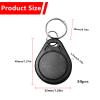 50 Pcs 125KHz RFID Writable Rewritable T5577 Key Fob Proximity Access Tag Duplicator Keyfobs ID Card Token Tag for RFID Writer Hotel Key (Black) view 2