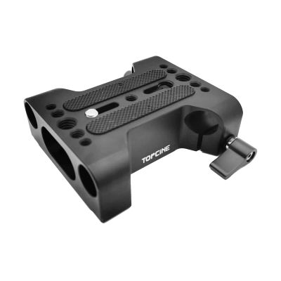 TOPCINE Camera Base Plate with Dual 15mm Rod Rail Clamp Fit for All Kinds of Camera Cage and DSLR Shoulder Rig Support System with Tripod Mounting Baseplate