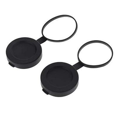 2 Pieces Binoculars Protective Rubber Objective Lens Cap 42mm for Telescope with Outer Diameter 52-54mm