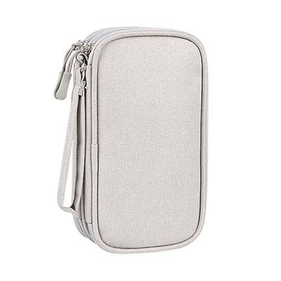Mobestech Electronic Organizer Case for Travel Capacity USB Cable and Earphone Storage Pouch Grey Design for Chargers and Accessories