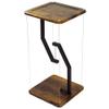 VIVO Anti-Gravity 12 inch Speaker Floor Stand, Floating Modern Speaker Holder, Audio Platform, Tensegrity Display Shelf, 24 inches High, Rustic Vintage Brown Surface, Black Frame, STAND-TEN02D view 1