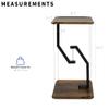 VIVO Anti-Gravity 12 inch Speaker Floor Stand, Floating Modern Speaker Holder, Audio Platform, Tensegrity Display Shelf, 24 inches High, Rustic Vintage Brown Surface, Black Frame, STAND-TEN02D view 3