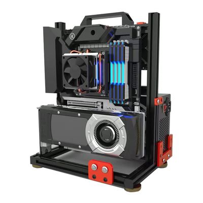 EDIY PC Test Bench Open Air Computer Case ITX UMATX MATX Motherboard Chassis Aluminum Bracket DIY Bare Frame ATX Support 120 240 360 Liquid Cooling