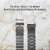 NICKSTON Engraved Strap Band Compatible with Fitbit Versa Lite 2 3 and Sense Silver Stainless Steel Bracelet S-CC3 (For Versa/Versa 2 / Versa Lite Models, 10" (254mm) Wrist Size-Silver Color) view 2