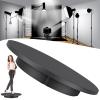FONOBO Electric Rotating Turntable for Photography, 360 Motorized Rotating Stand Display with 5 PVC Backgrounds for Live Video,Black view 1
